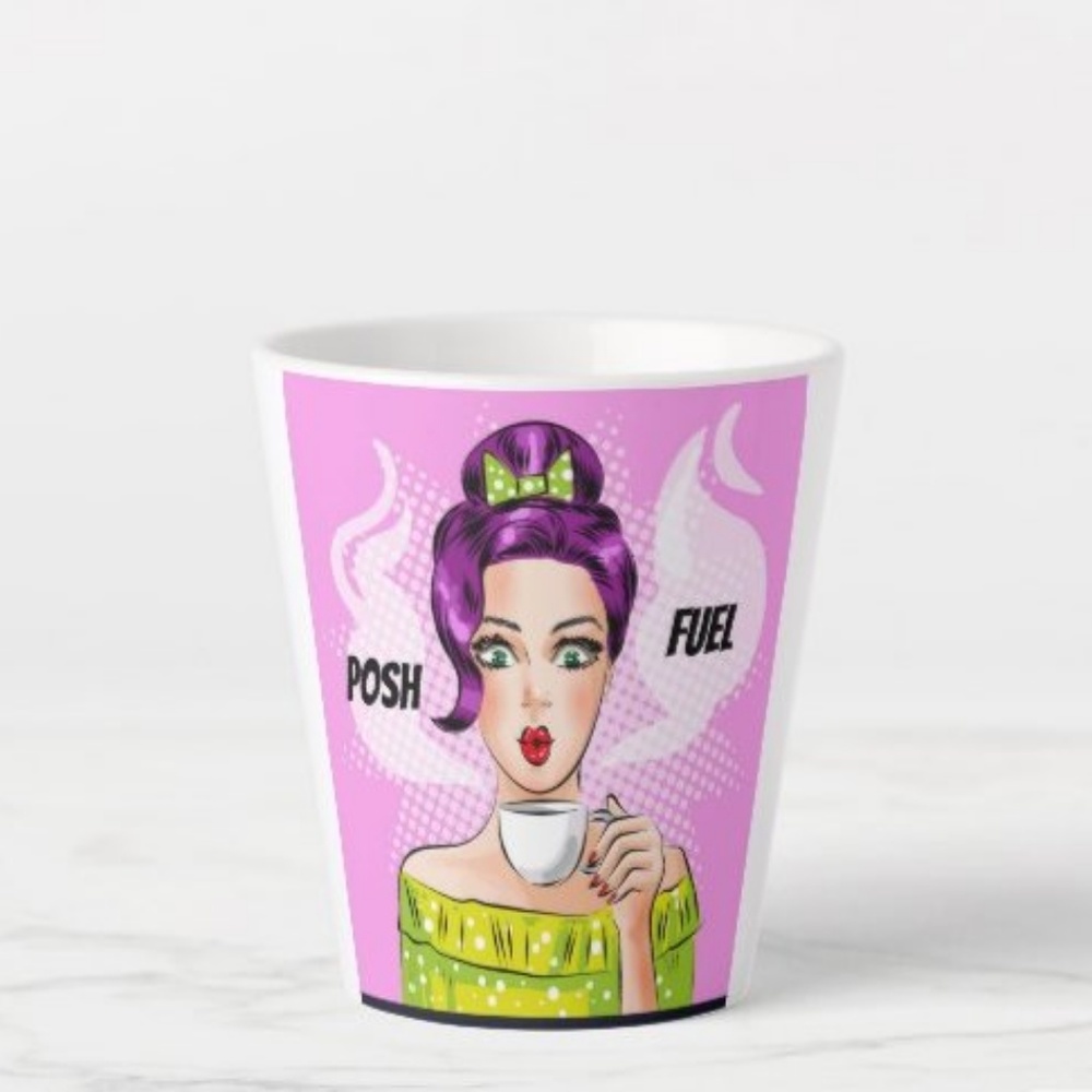NEW! Posh Fuel Retro 12oz Poshmark Latte Mug